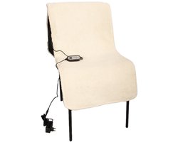 Warmtedeken Cloudhug Teddy met stekker Warmy Off White - Stoel Verwarmer - Regelbaar - 4 meter aansluitsnoer