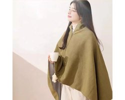 Warmtedeken Draadloos - Warmtedeken Oplaadbaar - Elektrische Bovendeken - Elektrische Knuffeldeken - USB Oplaadbaar - 3 Temperatuurstanden - Groen