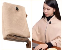 Warmtedeken Draadloos - Warmtedeken Oplaadbaar - Elektrische Bovendeken - Elektrische Knuffeldeken - USB Oplaadbaar - 3 Temperatuurstanden - Machinewasbaar - Roze