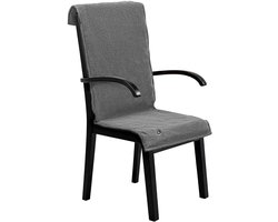 Warmtedeken – Infrarood – Draadloos – Stoelverwarmer – Warmtedeken Stoel – Warmte Deken – 3 standen – 40x110 cm – Original Grey – Saaf Comfort