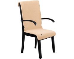 Warmtedeken – Infrarood – Draadloos – Stoelverwarmer – Warmtedeken Stoel – Warmte Deken – 3 standen – 40x110 cm – Teddy Beige – Saaf Comfort