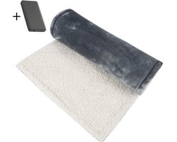 Warmtedeken met Powerbank – Warmtedeken oplaadbaar – USB – 5 Warmtestanden – 5 Timers – 100×40 cm – Wasbaar – Energiebesparend – Winter & Thuiswerken