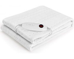 Warmteonderbed met 8 uur automatische uitschakeling, 150 x 80 cm, 6 temperatuurniveaus, afneembare controller, machinewasbaar warmtebedonderlegger, matrasverwarming geschikt voor eenpersoonsbedden