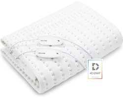 Wellcare 120242 Elektrische warmte deken | 2P | Eco Fleece | 120 min timer | Extra voetwarmte | 160 x 150 cm | 4D DWF|