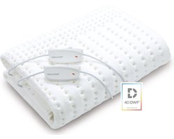 Wellcare 120259 Elektrische deken | 2P | Cosy Fleece | 120 min timer | Extra voetwarmte | 140 x 150 cm | 4D DWF|