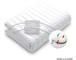Wellcare 120327 Eco Fleece 2P elektrische onderdeken met timer en 4D DWF technologie