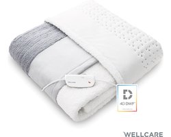 Wellcare WE-167OBHD 2-in-1 Elektrische warmte onder- en overdeken | Patchworkontwerp | 4D DWF-technologie | 130 x 160cm | Nap, zacht, baby- en vlechtfleece