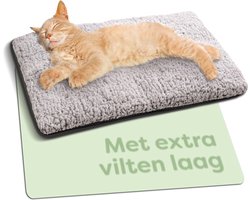 Zelfverwarmende Deken voor Huisdieren - Geluiddempende en Warmte Reflecterende Deken - Wasbare en Antislip Warmtemat voor Honden en Katten - 60x45cm