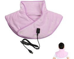 1 stuk - Warm schouderkussen - Verwarmde sjaal - Sjaal met 3 verwarmingsstanden - Veilig en huidvriendelijk verwarmingskussen - Warme massagesjaal - Schouderverwarmer - Geschikt voor pijnverlichting en warmte (paars)