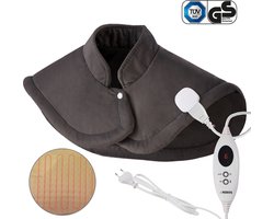 AREBOS Schouder Warmtekussen - nek warmtekussen - warmtekussen elektrisch - 56 x 52 cm - 6 warmtestanden