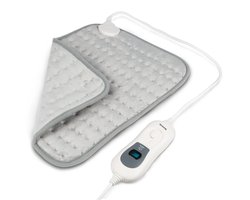 Auronic Warmtekussen Elektrisch - 40x30cm - Nek en Schouders - Wasbaar - Heating Pad - Grijs