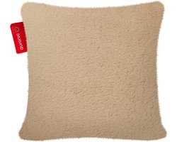 Auronic Warmtekussen - Pluche- 45x45 - Draadloos - Oplaadbaar - Elektrisch kussen - Infrarood - Taupe