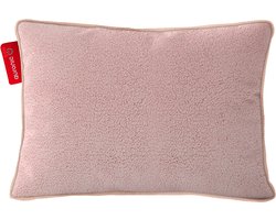 Auronic Warmtekussen - Sherpa Fleece - 45x60 - Draadloos - Oplaadbaar - Elektrisch kussen - Infrarood - Roze
