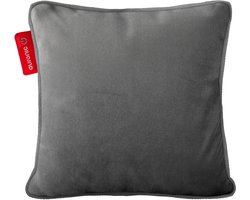 Auronic Warmtekussen - Velvet - 45x45 - Draadloos - Oplaadbaar - Elektrisch kussen - Infrarood - Grijs