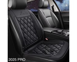 Autostoel Verwarmingskussen - Elektrische Stoelverwarming - 3 Warmtestanden - Autostoel Verwarming - Warmtekussen Auto - Elektrisch Verwarmd Kussen - Autostoel Kussen - Elektrische Auto Accessories Heater - Zwart/12V/1 Stuk