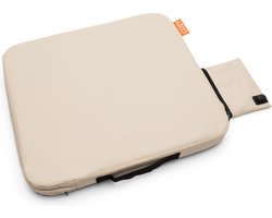 Cozy Jord - verwarmd zitkussen - draadloos - XL batterij- voor buiten en binnen - water & vuilafstotend - beige
