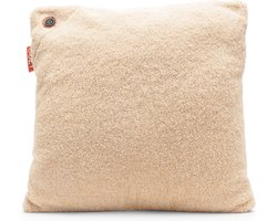 Cozy warmtekussen - Duurzaam & Draadloos - Infrarood - 45x45 cm - Beige - Woolly - Grote Batterij