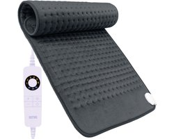 DistinQ Elektrisch warmtekussen - 45 x 85 cm - XXL formaat - Automatische uitschakeling - Grijs