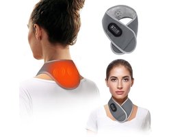 Draagbaar Elektrisch Verwarmingskussen voor Nek en Schouders - Snelle Verwarming en Oplaadbaar
