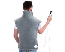 Elektrisch Verwarmend Kussen voor Rug, Hals en Schouders | Rugverwarming met Automatisch Uitschakelen & 10 Temperatuurniveaus