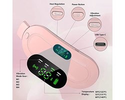 Elektrische Menstruatie Verwarmingsband - Draagbare Warmte Gordel met 3 Temperatuur- en Massagestanden voor Krampverlichting