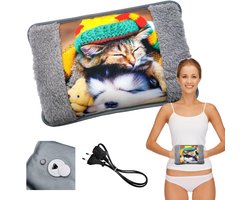 Elektrische warmwaterkruik | Pluche | Langdurige warmte tot 5 uur | Hand- en voetwarmer