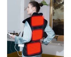 EuniLife - Warmtekussen - Kwalitatieve elektrische verwarmingskussen - Voor Rugpijn - Schouders – 100W Flanellen Verwarmingskussen – Snel Verwarmend – 9 Temperatuurstanden – Wasbaar – 60x90cm – Grijs