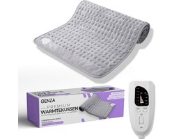 GENZA Premium Elektrisch Warmtekussen voor Rug, Voeten, Nek, Schouders en Buik - XXL - Wasbaar Verwarmingskussen - Verwarmingsmat - Heating Pad 74*40 cm