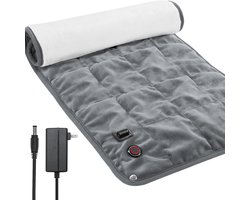 Gewogen verwarmingskussen voor rug, nek en schouders met 3 warmtestanden en automatische uitschakeling