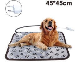 Gigicial Verwarmingskussen Voor Huisdieren - Verwarmingskussen - 3 Temperatuurniveaus + Snelle Opwarming Binnen 1 Minuut - 1 - Grijs