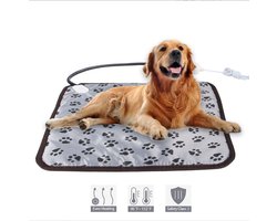 Huisdierverwarmingskussen, waterdicht verwarmingskussen, warmtekussen, verwarmingskussen met constante temperatuur, bijtbestendig touw, instelbare temperatuur, geschikt voor katten en honden.