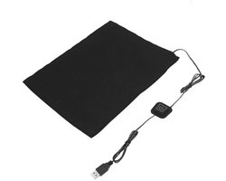 KARZO - Elektrisch verwarmingsmatje van carbonvezel met USB 5V aansluiting en 3 warmtestanden, geschikt voor nek, rug en buik voor snelle en comfortabele warmtevoorziening