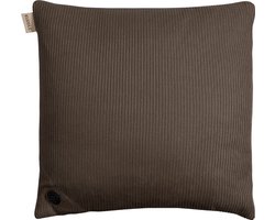 Kuddle Warmtekussen Oplaadbaar - Gebreid 'Mocha Brown' 45x45cm - Draadloos & Elektrisch - Inclusief Powerbank