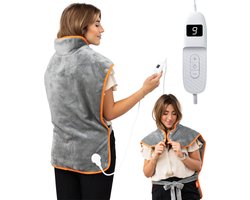 Lifeproducts Warmtekussen - Elektrisch Kussen met 9 Warmtestanden - Elektrische Warmte Mat - Verwarmd Nek Schouder en Onderrug - 100W