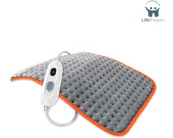 LifeStages - Warmtekussen Oplaadbaar - Elektrisch Verwarmingskussen - Ultrazacht Microvezel - 3 Temperatuurniveaus - Automatische Uitschakeling - Wasbare Hoes