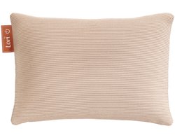 Lori® Warmtekussen - Elektrisch & Oplaadbaar - 45x60 cm - Draadloos & Infrarood - Rug, Nek & Schouder - Beige Knitted - Incl. Powerbank