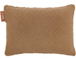 Lori® Warmtekussen - Elektrisch & Oplaadbaar - 45x60 cm - Draadloos & Infrarood - Rug, Nek & Schouder - Beige Teddy - Incl. Powerbank