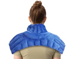 Magnetronverwarmend kussen voor hals | Magnetronopwarmkussen met kersenpit lijnzaad | Ultra zacht textiel en geur