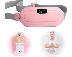Menstruatie Warmteband met Massagefunctie - Menstruatiepijn - 3 Warmtestanden (50-60°C) - 4 Vibratiestanden - Draadloos & Oplaadbaar - Roze