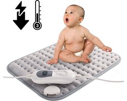 Mobiclinic - Elektrisch kussen - Elektrisch Warmtekussen - 40x30 cm - 3 warmtestanden - Automatische uitschakeling - Max. 38 graden