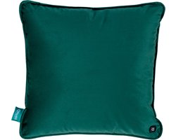 Qnuss Elektrisch Warmtekussen - Oplaadbaar - Energiebesparend & Duurzaam - Fluweel - Emerald green - 45x45 - Infraroodwarmte - Inclusief Powerbank