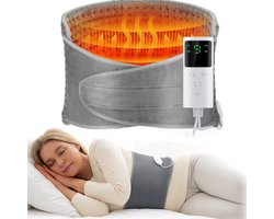 REFTTENW Warmtekussen - 9 Warmte Standen - Electrische Deken 1 Persoons - Verlichting Van Rug- En Lage Rugpijn - Geschikt Voor Buik, Benen, Voeten Warmtekussen Elektrisch - Elektrisch Warmtekussen - Wasmachine - Grijs