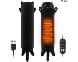 RFWR® Draagbaar verwarmingskussen voor pijnverlichting - Schattige pluche kat