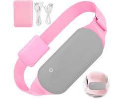 Sander Shop Draagbare menstruatieriem met 3 modi, temperatuur instelbaar, periode-warmtepad met 5000 mAh powerbank, menstruatiepijnverlichting, verwarmingskussen voor vrouwen (grijs)
