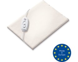 Sanitas SHK 18 Warmtekussen - Heating pad - 40 x 30 cm - 3 Warmtestanden - Elektrisch - Snelle opwarming - Automatische uitschakeling - Katoen - Hoes machinewasbaar - 2 Jaar garantie - Wit