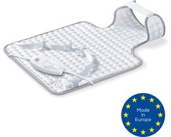 Sanitas SHK 32 Elektrisch Warmtekussen - Heating pad - Nek en rug - 54 x 38 cm - 3 Warmtestanden - Snelle opwarming - Automatische uitschakeling - Machinewasbaar - 2 Jaar garantie - Wit