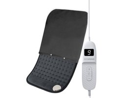 Seranova Elektrisch Warmtekussen - Inclusief Hoes - Rug/ Voeten/ Nek/ Schouders/ Buik - Heating Pad - Verwarmingskussen - 60x30cm - Antraciet Grijs