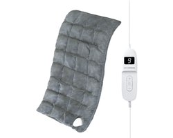 Seranova Verzwaard Elektrisch Warmtekussen voor Rug, Voeten, Nek, Schouders, Buik - Heating Pad - Verwarmingskussen - Wasmachine - 60x30cm - Grijs