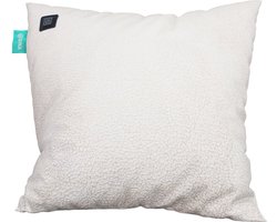 Sinji Warmtekussen Oplaadbaar – Elektrische Kussen – Draadloos Infrarood Stoelverwarming – Incl. Powerbank – 45 x 45 cm – Cream
