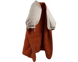 Stoov Huge hug³ | Draadloos infrarood warmtedeken | Sla de warmte om je heen | 135x180 cm | Terracotta Orange | Flex 33Wh batterij